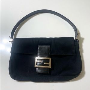 Fendi Croissant MINI MAMMA ZUCCA Black Classic Hand Baguette